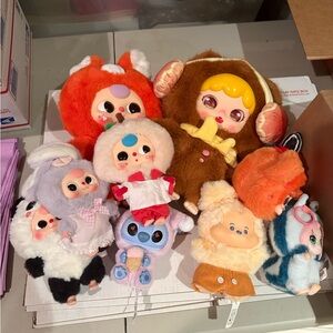 Assorted set of popmart/bb3 plushies